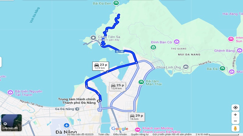 bản đồ bãi biển cát vàng