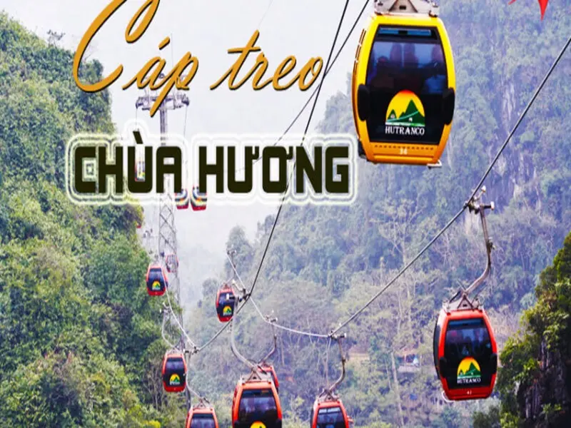 Đi cáp treo chùa Hương - Ngắm cảnh núi rừng hữu tình