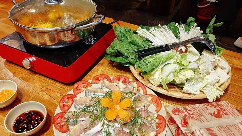 lẩu cá tầm Ngư Sơn Đà Lạt