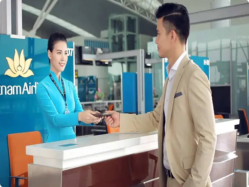 Thủ tục check-in tại sân bay Vietnam Airlines