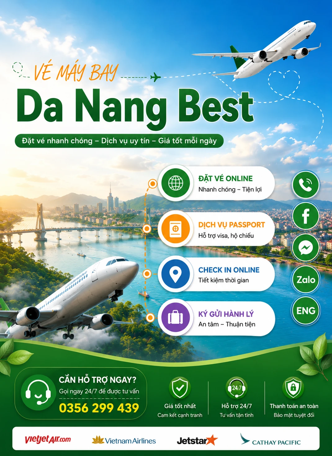 Đặt vé máy bay Đà Nẵng Best