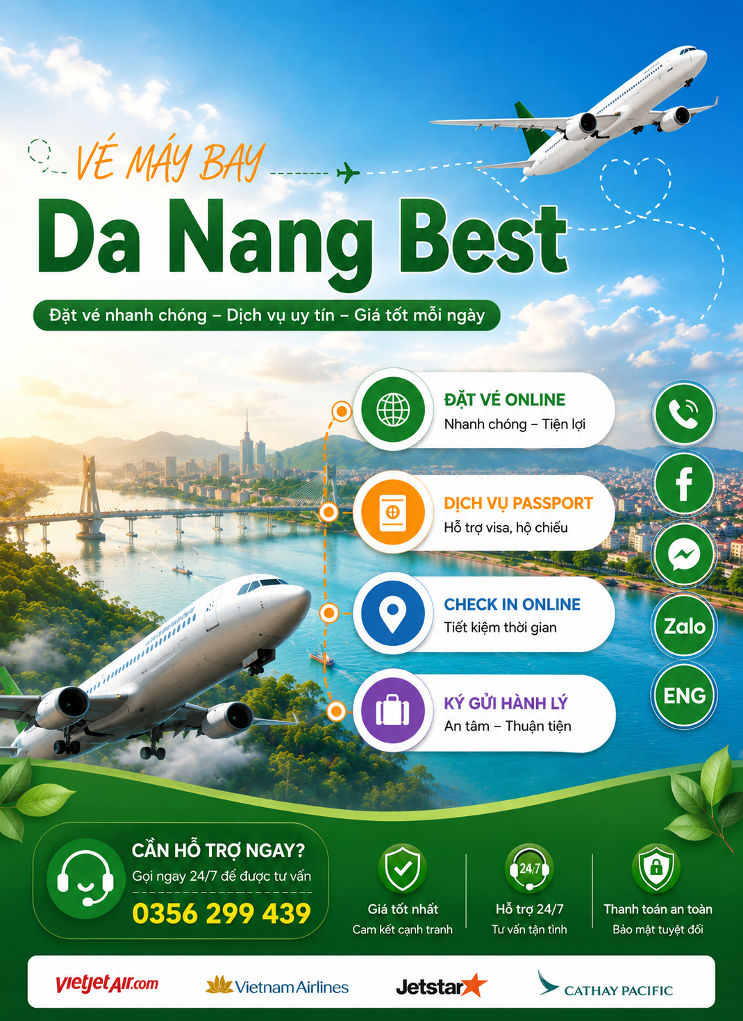 Đặt vé máy bay Da Nang Best
