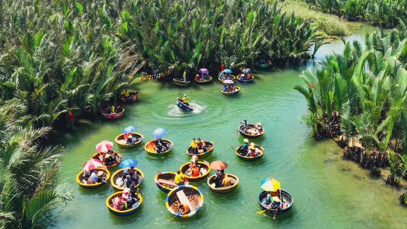 Tận hưởng thiên nhiên tại Rừng dừa Bảy Mẫu ở Hội An